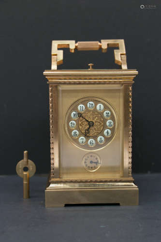 A gilding clock with alarm, track and answer time
