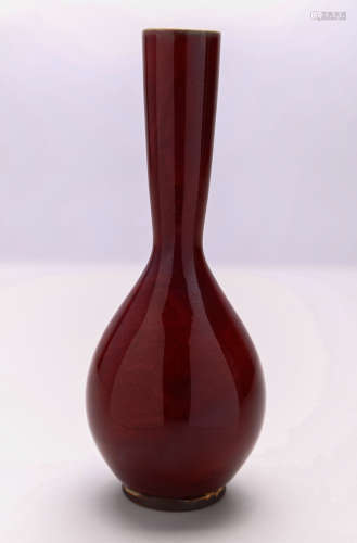 Chinese antique red glaze porcelain vase