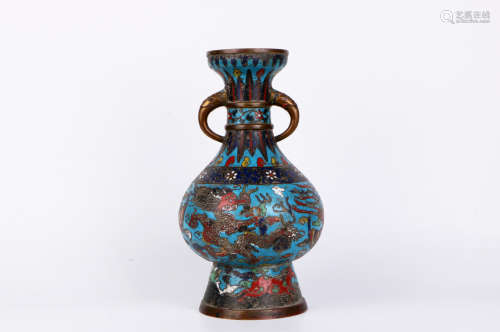 A chinese ming dynasty cloisonne bottle