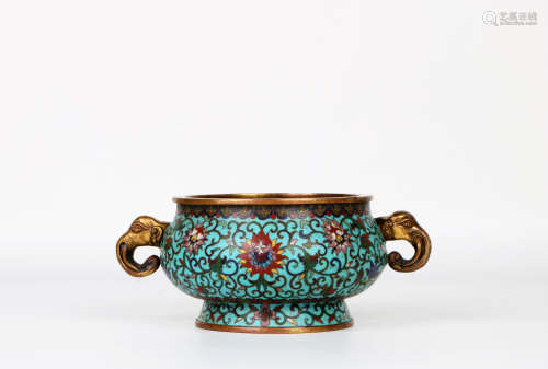 A chinese qing dynasty enamel incense