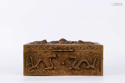 A chinese bronze carved box