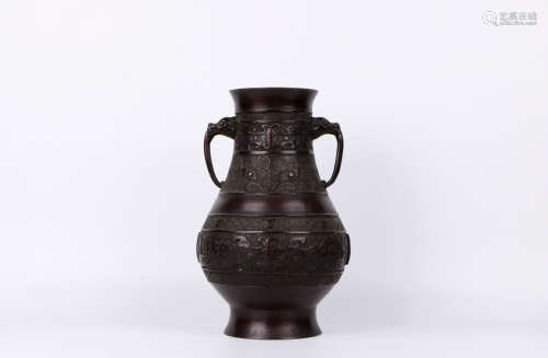 A chinese bronze vase
