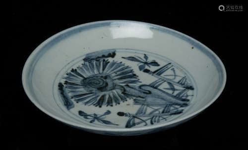 Probably Ming blue & white dish