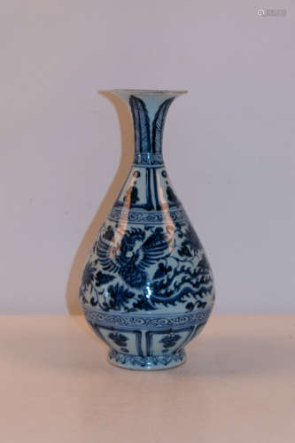 A chinese blue&white bottle
