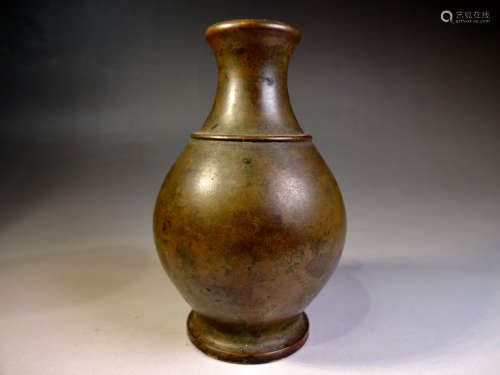 A chinese qing dynasty bronze bottle