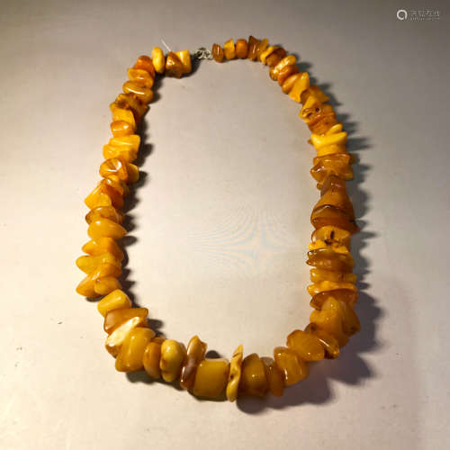 An old amber necklaces