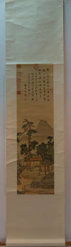 A scroll of print painting