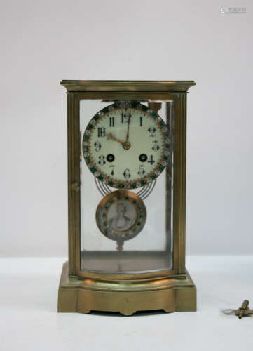 A France 18c bronze clock