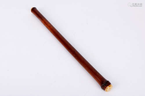 A chinese bamboo tube incense
