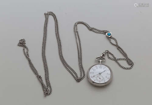 6s silver 925 pocket watch with chain