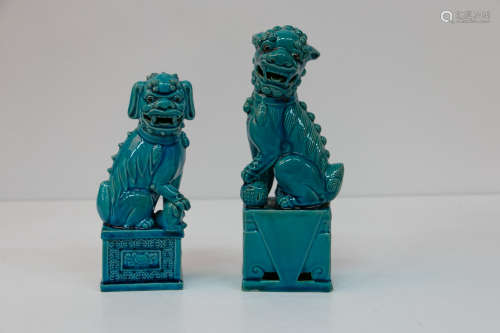 A pair of chinese porcelain statues