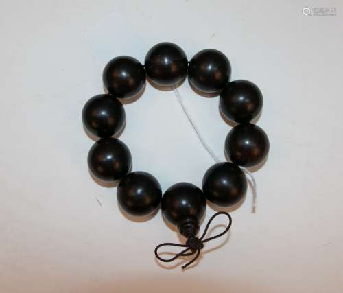 A wood bead bracelets