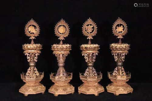 FOUR TAOIST EIGHT-TREASURE PATTERN UTENSILS