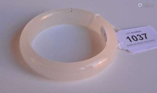 Chinese white jade bangle