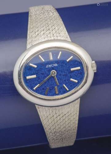 ENICAR		Bracelet montre de dame en or gris 18 ca...