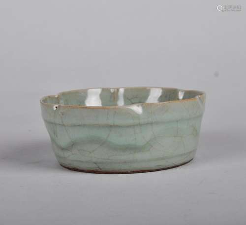 A Longquan Imitating Guan Ware Brush Washer, Song Dynasty