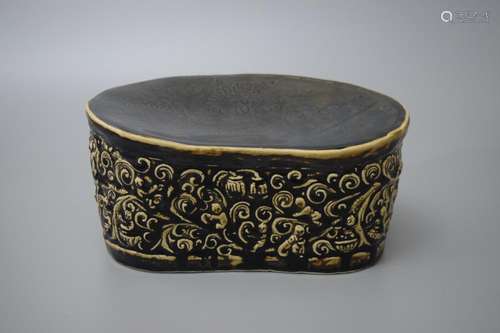 A Black Glazed Pillow, Song-Jin Dynasty