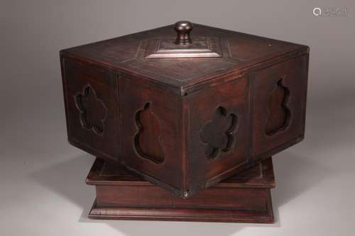 A Zitan Treasure Box, Qing Dynasty