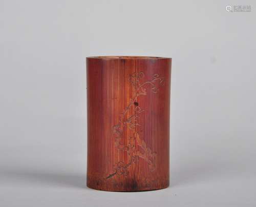 A Bamboo Brush Pot, Qing Dynasty