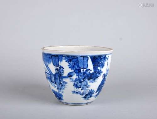 A Blue And White Jar, Qing Dynasty