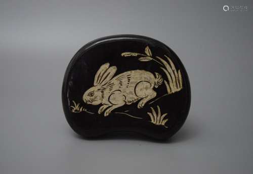 A Cizhou Blacked Glazed Pillow, Song-Jin Dynasty