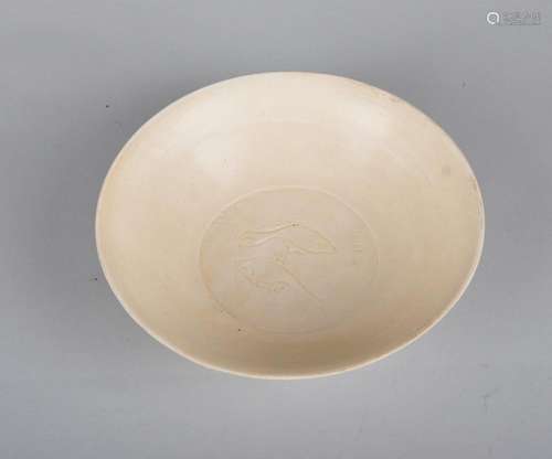 A Ding Ware Double-Fishe Dish, Liao/Jin Dynasty