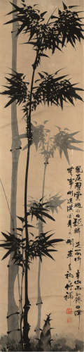 竹禅（1824～1901） 墨竹 立轴 水墨纸本