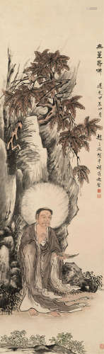 赵之琛（1781～1852） 无量寿佛 立轴 设色纸本