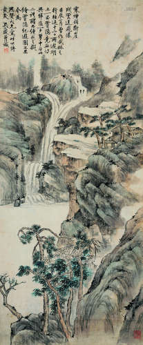 吴大澂（1835～1902） 灵隐记游图 立轴 设色纸本