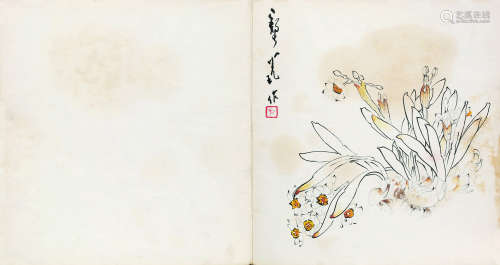 郑乃珖（1911～2005） 水仙 画册 设色纸本