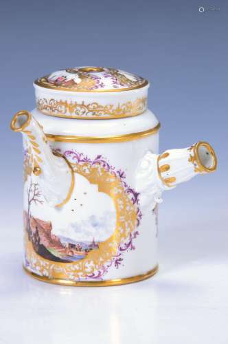 Chocolate pot, Meissen, around 1725-30, sea scores