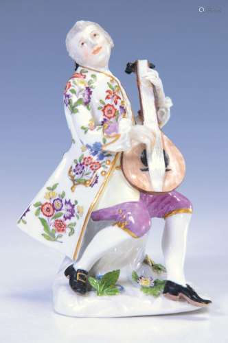 figurine, Meissen, around 1740, Mandoline player of
