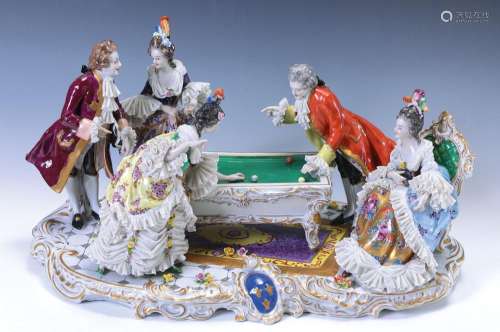 Large porcelain group, Volkstedt, around 1920/30,# #