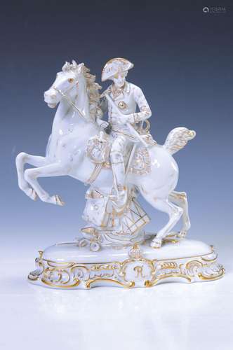 figurine, Fraureuth, 1920s, Friedrich I. on horseback