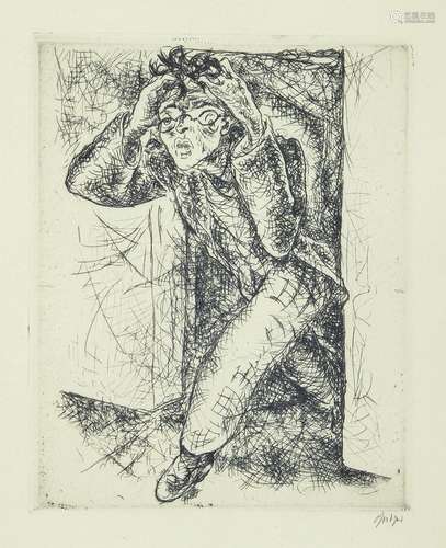 Willi Geiger, 1878-1971, 2 etchings from Dostoyevsky: