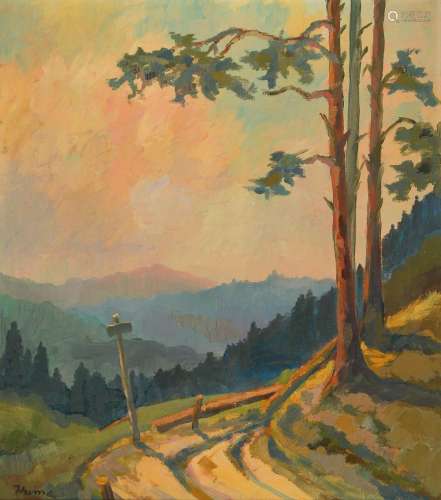 Hume, painter around 1910-10, looks of the pine-tree