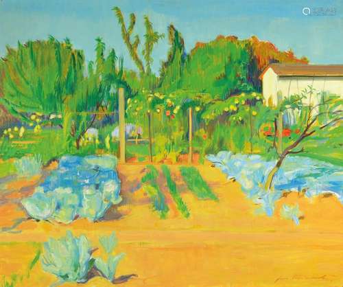 Hermann Croissant, 1897-1963 Landau, view in the garden