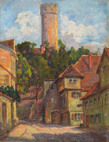 Helene Closs, 1866 Stuttgart-1945 Ravensburg, View from