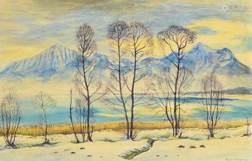 Eugen Croissant, 1898 Landau-1976 Breitbrunn, Winter am