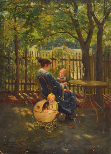 Emil Keck, 1867 Wildpoldsried-1935 Munich, mother with