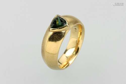 18 kt gold ring with tourmaline