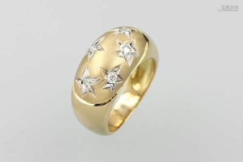 18 kt gold ring with brilliants