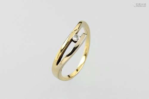 18 kt gold ring with brilliant