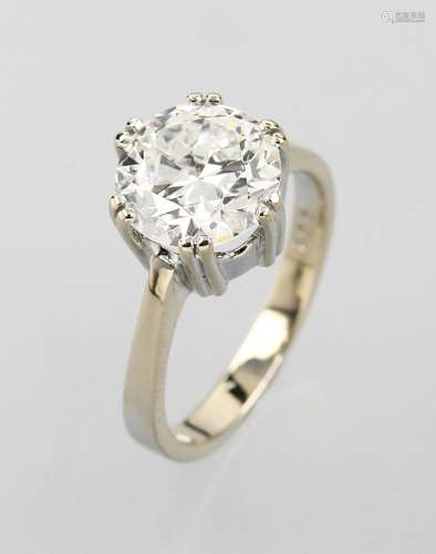 18 kt gold ring with brilliant-solitaire