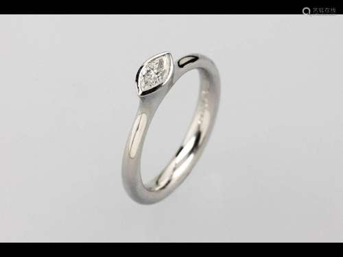 Platinum ring with diamond