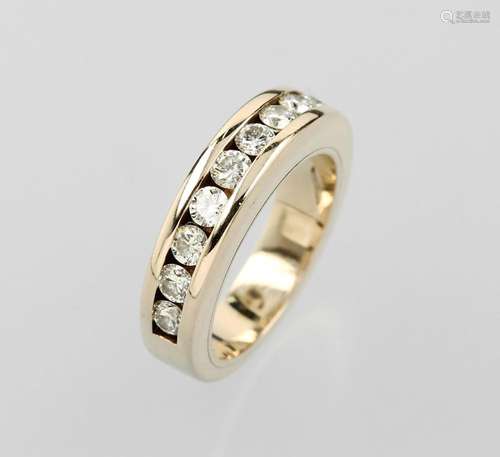 14 kt gold halfmemoryring with brilliants