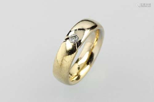 18 kt gold bandring with brilliant