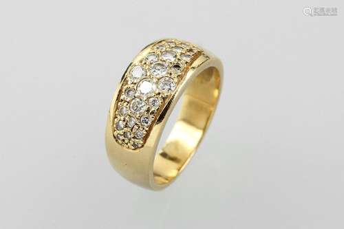 18 kt gold ring with brilliants