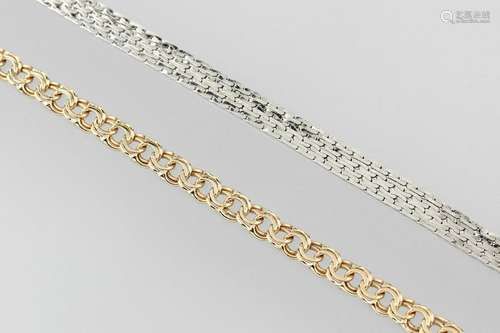 Lot 2 14 kt gold bracelets