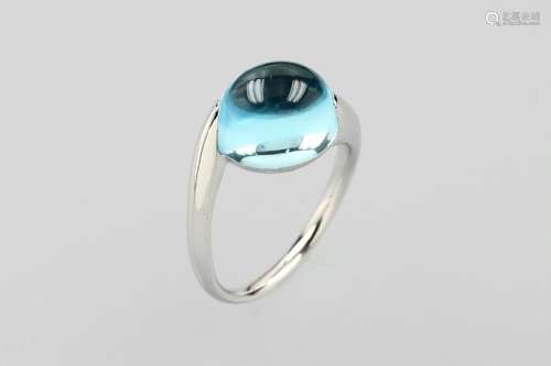 18 kt gold ring with topaz